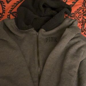 PINK Victoria Secret Reversible Sherpa Coat Sz XL